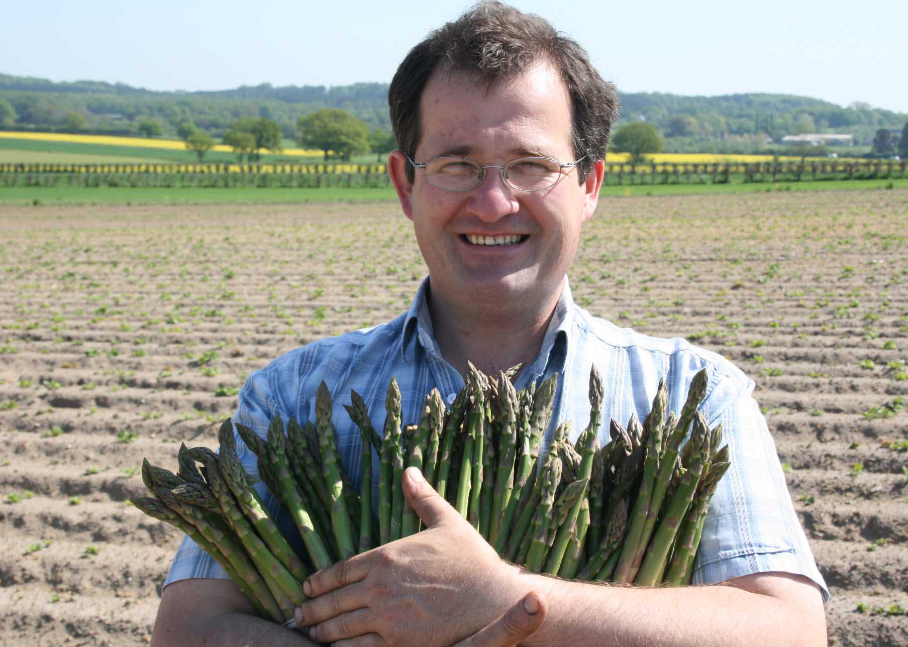 Home grown Asparagus in season from end of April to end of June